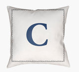 Surya Initials INT-003  20"L x 20"W Fabric