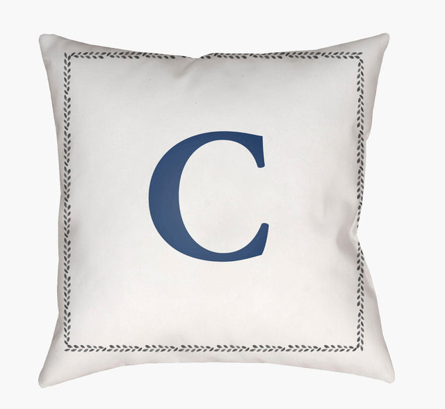 Livabliss Initials INT-003 20"L x 20"W Pillow