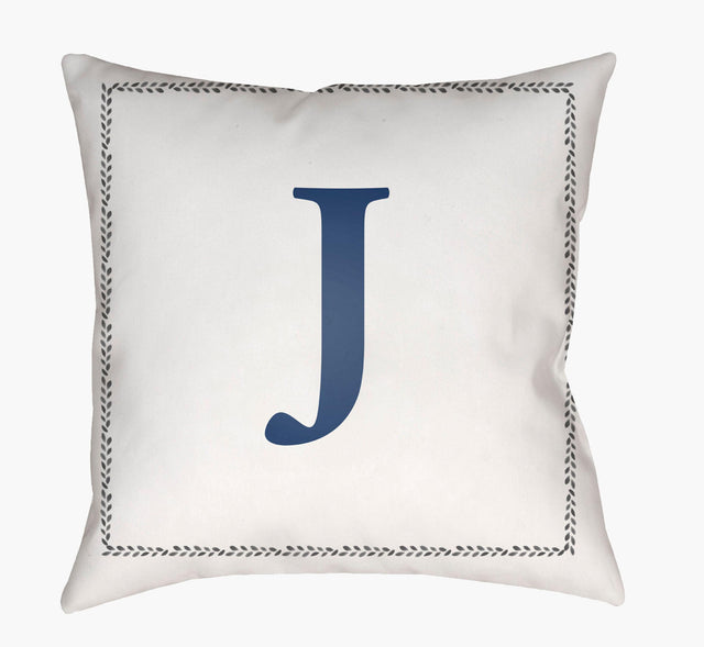Livabliss Initials INT-010 18"L x 18"W Pillow
