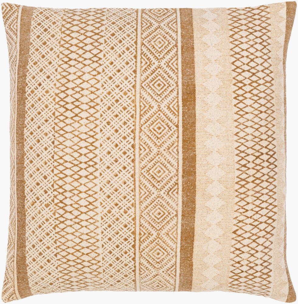 Surya Janya JNY-009 Brown;Light Beige 20"L x 20"W Fabric