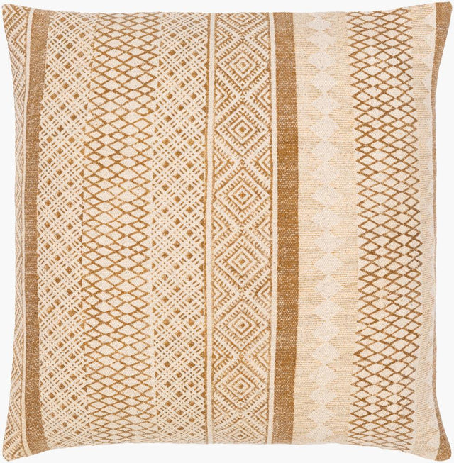 Surya Janya JNY-009 Brown;Light Beige 20"L x 20"W Fabric