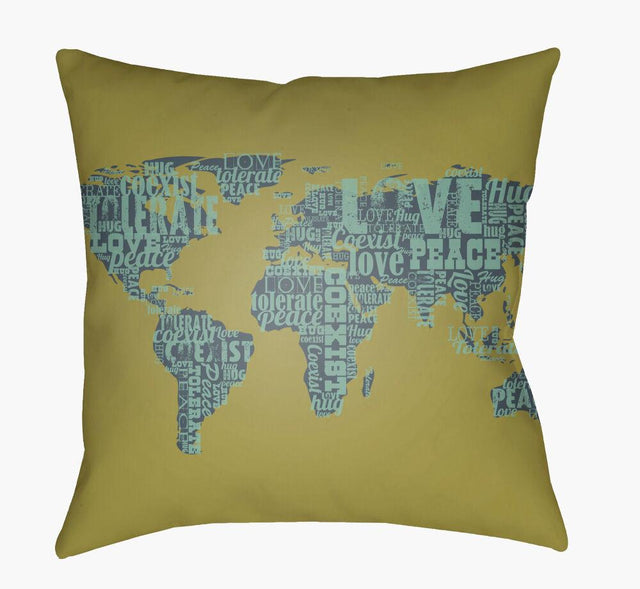 Surya Jetset JT-007 Navy;Olive;Seafoam 20"L x 20"W Fabric