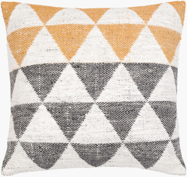 Surya Lewis LEW-004 Black;Cream;Mustard 20"L x 20"W Fabric