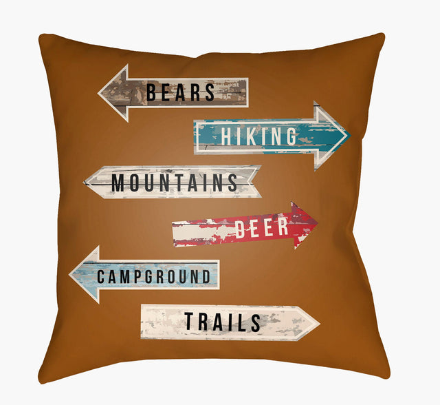 Livabliss Lodge Cabin LGCB-2071 16"L x 16"W Pillow