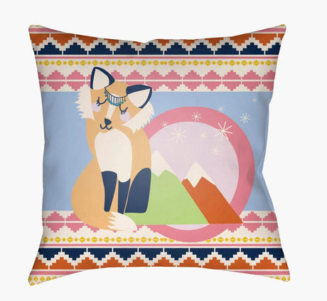 Surya Littles LI-003 Black;Burnt Orange;Ice Blue;Light Green;Light Pink;White;Yellow 18"L x 18"W Fabric