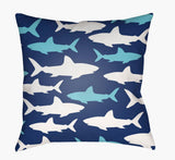 Surya Sharks LIL-072  18"L x 18"W Fabric