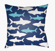 Livabliss Sharks LIL-072 18"L x 18"W Pillow