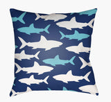 Livabliss Sharks LIL-072 18"L x 18"W Pillow