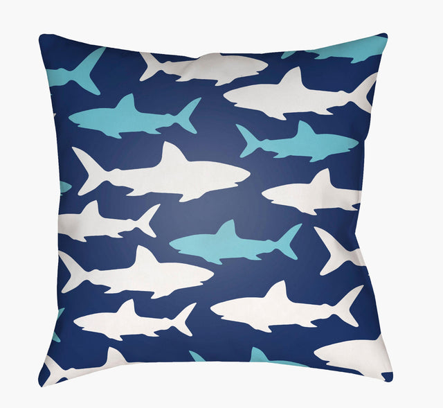 Livabliss Sharks LIL-072 18"L x 18"W Pillow