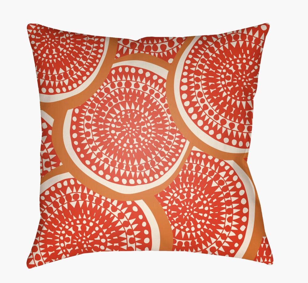 Surya Litchfield LTCH-1375 Burnt Orange;Red;White 20"L x 20"W Fabric