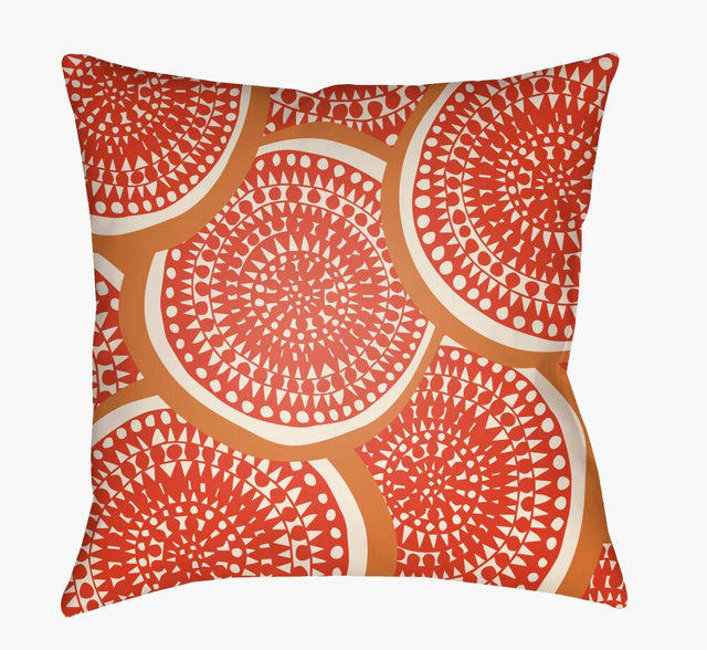 Surya Litchfield LTCH-1375 Burnt Orange;Red;White 26"L x 26"W Fabric