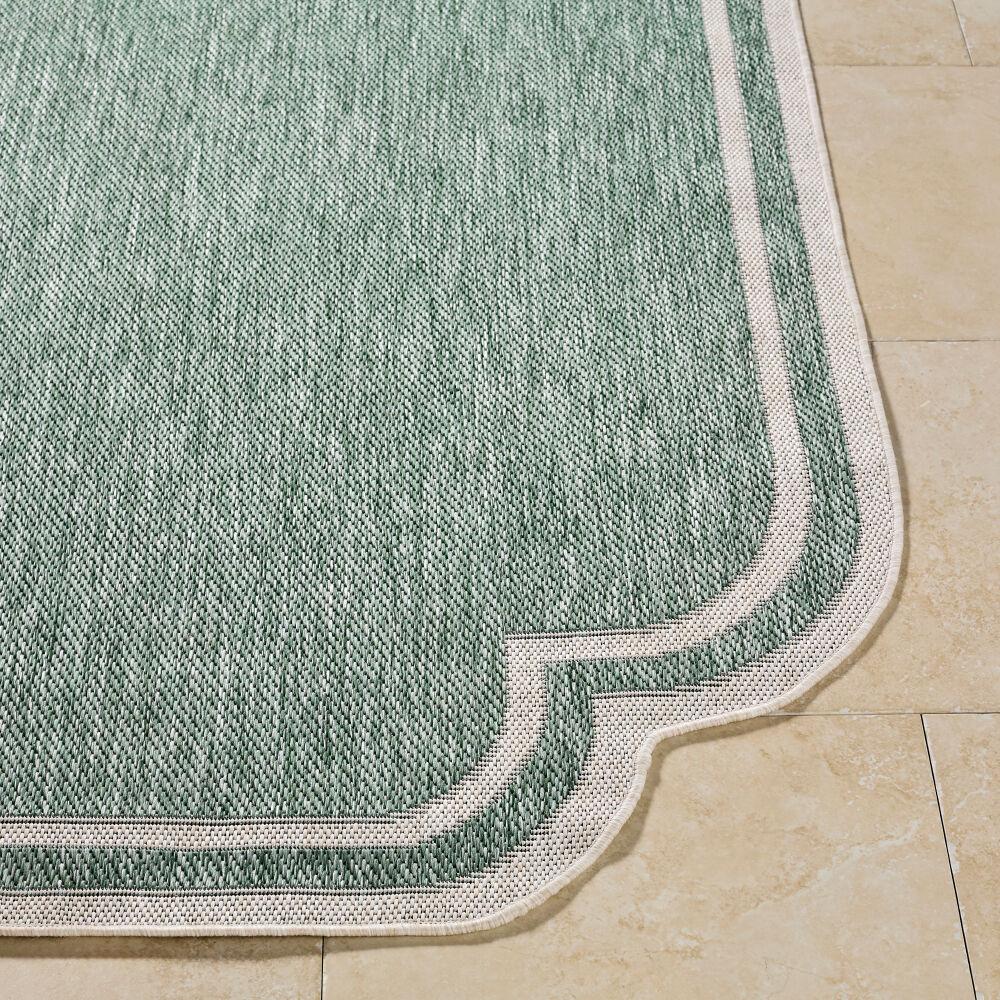 Surya Miami Beach MBH-2312 Cream;Medium Green 2'7" x 7'3" Rug