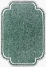 Surya Miami Beach MBH-2312 Cream;Medium Green 6'7" x 9' Rug