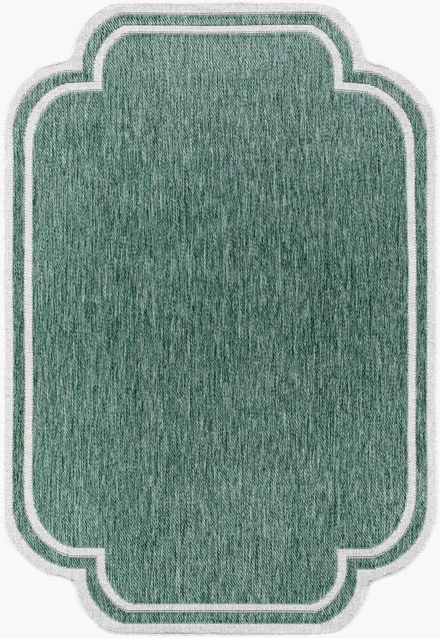 Surya Miami Beach MBH-2312 Cream;Medium Green 6'7" x 9' Rug