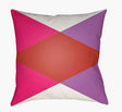 Surya Moderne MD-003 Purple;Red;Rose;White 18"L x 18"W Fabric
