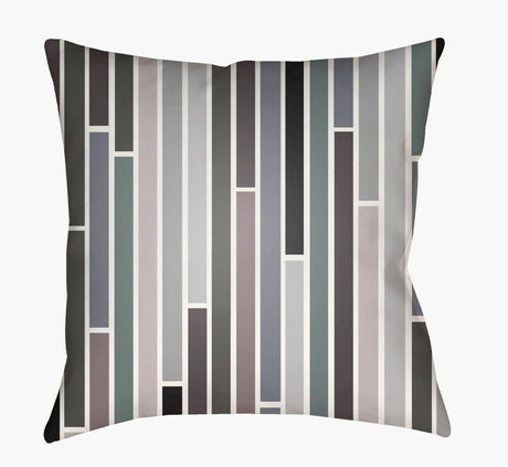 Surya Moderne MD-023 Black;Charcoal;Denim;Light Gray;White 18"L x 18"W Fabric