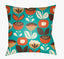 Surya Moderne MD-032 Aqua;Dark Brown;Mustard;Orange;White 18"L x 18"W Fabric