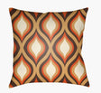 Surya Moderne MD-039 Dark Brown;Mustard;Orange;White 18"L x 18"W Fabric