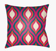 Surya Moderne MD-040 Deep Teal;Fuchsia;Orange;White 18"L x 18"W Fabric