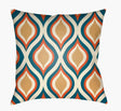 Surya Moderne MD-041 Cream;Deep Teal;Orange 18"L x 18"W Fabric