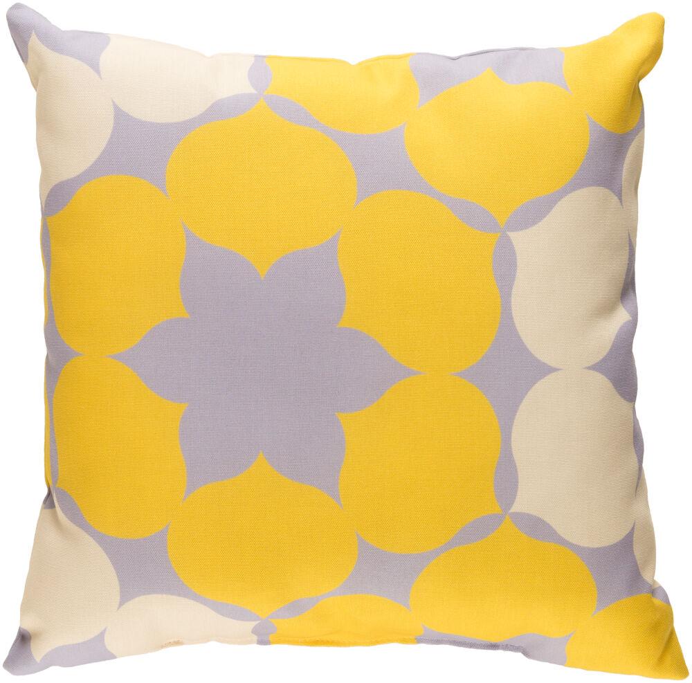 Surya Moderne MD-051 Light Slate;Yellow 22"L x 22"W Fabric