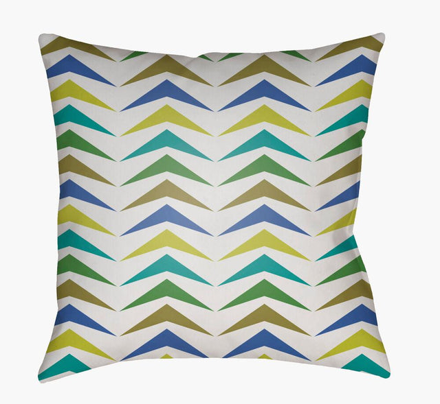 Surya Moderne MD-056 Blue;Green;Mustard;Off-White;Teal 20"L x 20"W Fabric