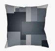 Surya Moderne MD-069 Black;Medium Gray;Slate 18"L x 18"W Fabric