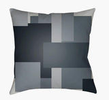 Surya Moderne MD-069 Black;Medium Gray;Slate 18"L x 18"W Fabric