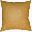 Surya Modern Faces MDF-001 Mustard;White 16"L x 16"W Fabric