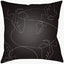 Surya Modern Faces MDF-003 Black;White 16"L x 16"W Fabric