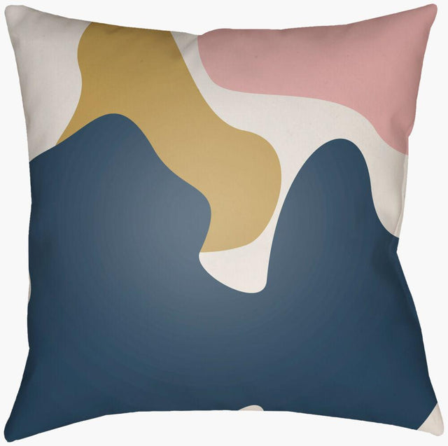 Surya Modern Shapes MDP-001 Dusty Pink;Metallic Gold;Navy 20"L x 20"W Fabric