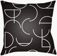 Surya Modern Circles MEC-001 Black;White 14"L x 22"W Fabric