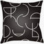 Surya Modern Circles MEC-001 Black;White 14"L x 22"W Fabric