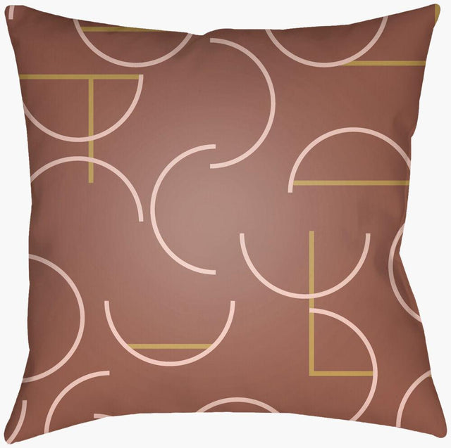 Surya Modern Circles MEC-002 Medium Brown;Mustard;Pale Pink 14"L x 22"W Fabric