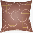 Surya Modern Circles MEC-002 Medium Brown;Mustard;Pale Pink 16"L x 16"W Fabric