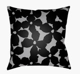 Surya Moody Floral MF-001 Black;Slate 22"L x 22"W Fabric