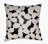 Surya Moody Floral MF-003 Black;Light Gray 18"L x 18"W Fabric