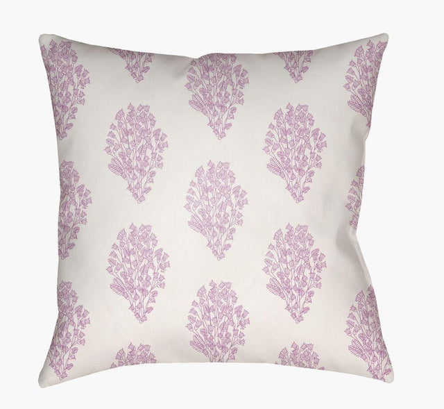 Surya Moody Floral MF-013 Lilac;White 20"L x 20"W Fabric