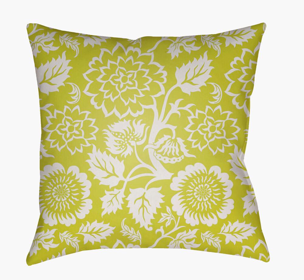 Surya Moody Floral MF-021 Light Green;Off-White 18"L x 18"W Fabric