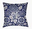 Surya Moody Floral MF-025 Dark Blue;Off-White 20"L x 20"W Fabric