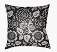 Surya Moody Floral MF-028 Black;Light Gray 18"L x 18"W Fabric