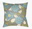 Surya Moody Floral MF-037 Gray;Light Olive;Pale Blue;Sage;Yellow 18"L x 18"W Fabric