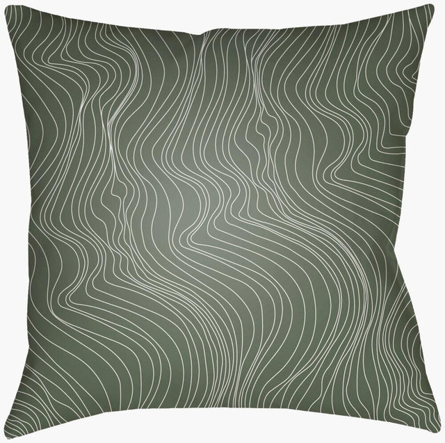 Surya Modern Lines MNL-003 Olive;White 16"L x 16"W Fabric
