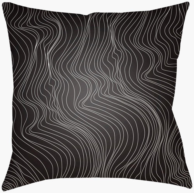 Surya Modern Lines MNL-004 Black;White 14"L x 22"W Fabric