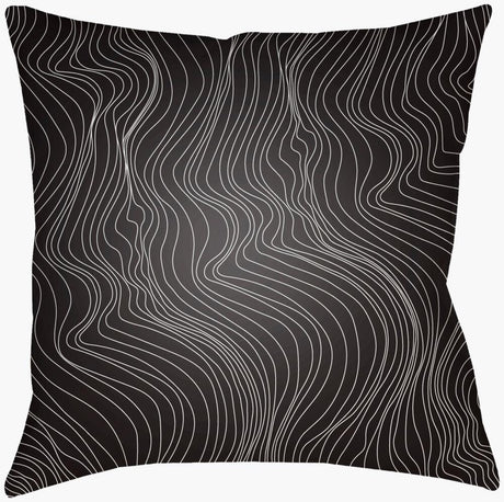 Surya Modern Lines MNL-004 Black;White 20"L x 20"W Fabric