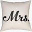 Surya Mr & Mrs MRSS-001 Black;Ivory 16"L x 16"W Fabric