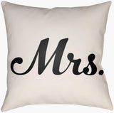 Livabliss Mr & Mrs MRSS-001 16"L x 16"W Pillow