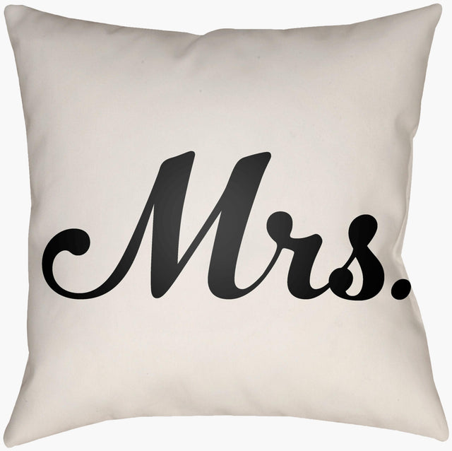 Livabliss Mr & Mrs MRSS-001 16"L x 16"W Pillow