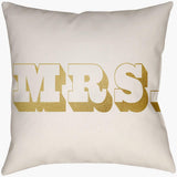 Surya Mr & Mrs MRSS-002 Ivory;Metallic Gold 14"L x 22"W Fabric