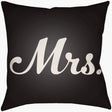 Surya Mr & Mrs MRSS-003 Black;Ivory 14"L x 22"W Fabric